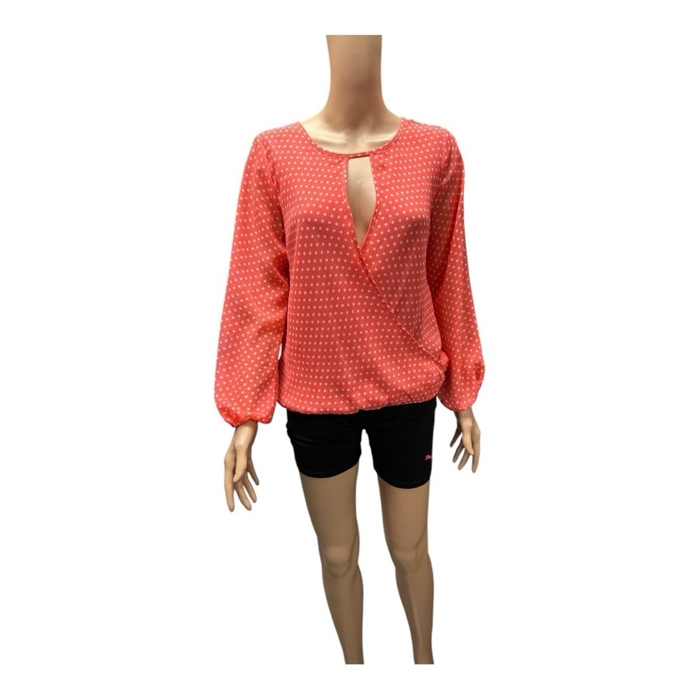 Vince Camuto - EC - Peach Long Sleeve Blouse with Cut Out Design
